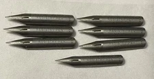 Lot Of 7 Joseph Gillott’s 1066 Registry Pen Nibs Antique Dip Pen Nib England
