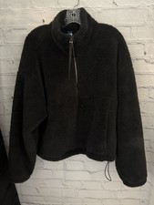 Old Navy 1/4 Zip Front Pullover Cinch Waist 100 Polyester Cozy EUC Women's L