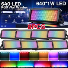 640 1W LED RGB Wall Washer Light DMX Strobe Wash Beam DJ Disco Show Bar Lighting
