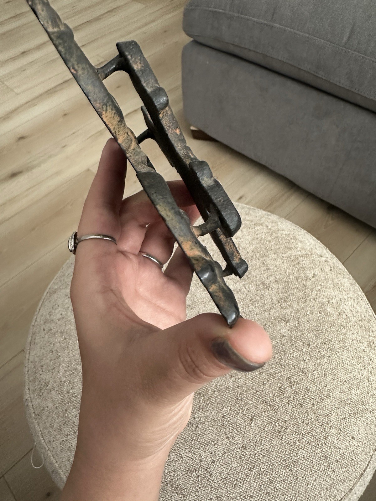 Cast Iron Double Cross Victorian Style Religious Cross Primative Rustic Heavy