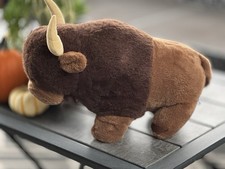 Vintage 1984 Dakin Brown Buffalo Bison Plush Stuffed Animal Toy 20" Korea