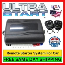 Ultra Starters 600 Remote Start Car Alarm Keyless Entry Shock Sensor System Kit