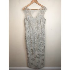 Ralph Lauren LRL Floral Embroidered Maxi Dress 12 Women's Cocktail Mother Bride