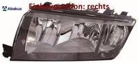 Abakus 665-1105R-LDEM2 Hauptscheinwerfer Rechts Scheinwerfer FüR Skoda