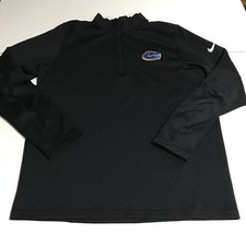 Florida Gators Nike Golf Pullover 1/4 Zip Shirt Men Medium Black Dri Fit
