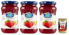 Santa Rosa Erdbeermarmelade, 3x350g, ideal f&uuml;r Desserts und Kuchen+Polpa