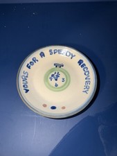 Vintage MA Ceramika Hadley-YOURS FOR A SPEEDY RECOVERY- Mini talerz / podstawka 4" 