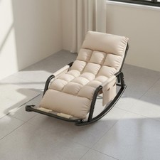 Two Person Rocking Chair High Back Support Upholstered Rocking Chair for