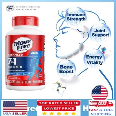 Move Free Advanced 7-in-1 Glucosamine Chondroitin Multivitamins for Men, 120Tabs
