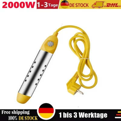 ZREE 2000W Poolheizung Tauchsieder Elektrischer Warmwasserbereiter EU Stecker 220V