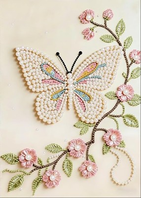 Butterfly Pearl Diamond Painting Kits for Adults,5D Diamond Art Pearl Kits