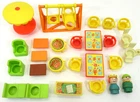 Fisher-Price Little People Furniture Lot Chairs Tables Swing Desk Vtg 60s 70s