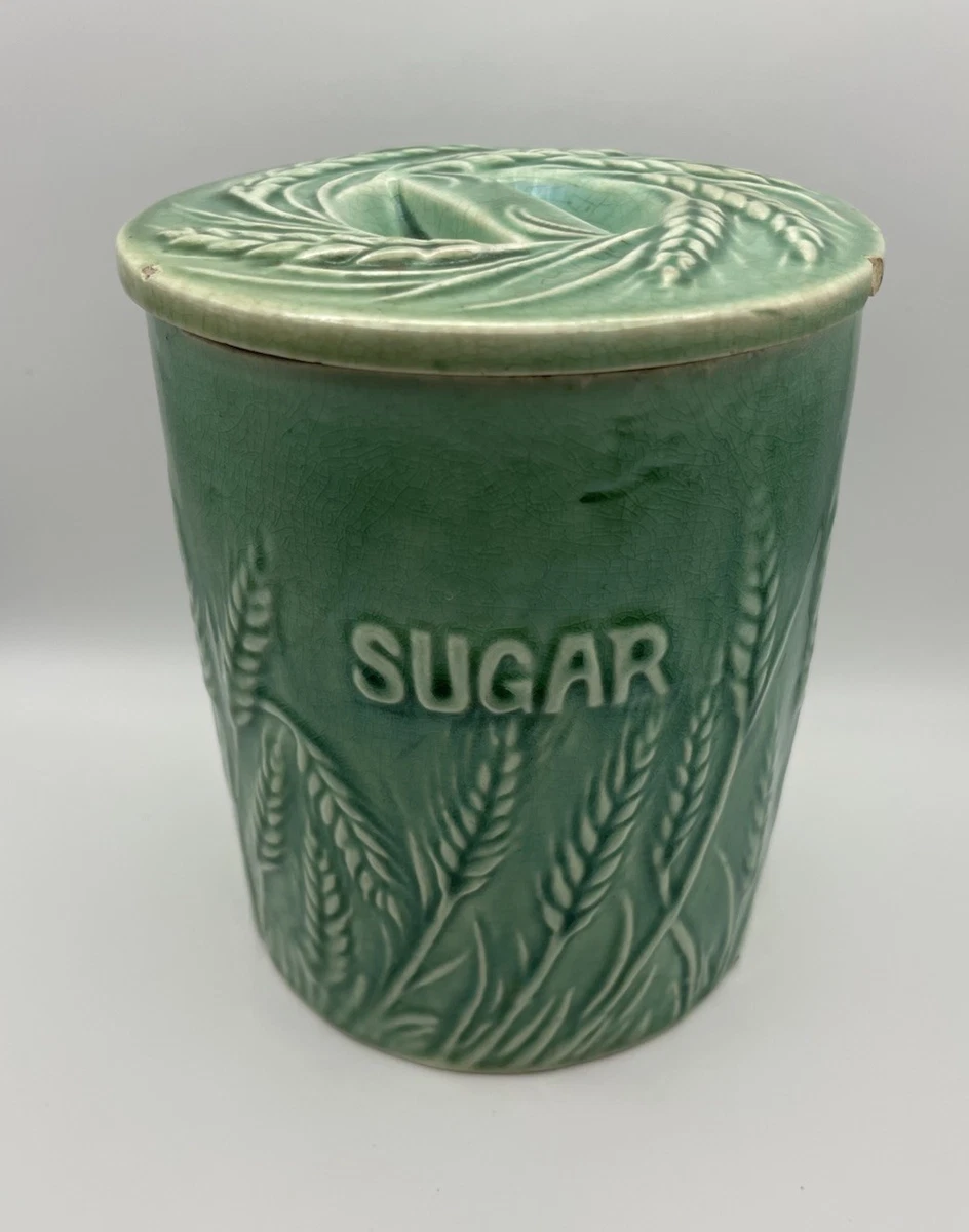 Ceramic & Porcelain Green Original Collectible Canisters & Jars