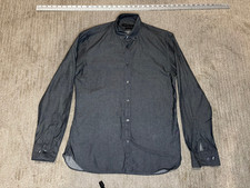 John Varvatos USA Dress Shirt Medium M 15 32/33 Grey Slim Fit