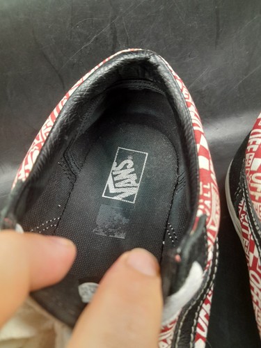 Vans Old Skool Mujer Reino Unido 5.5 Rojo Blanco Estampado en Bloque Zapatos de caña baja Unisex - Imagen 16 de 17