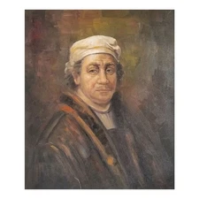 Hand Painted Square - Oil on Canvas 50x60 CM - Made in Italy - L Andese