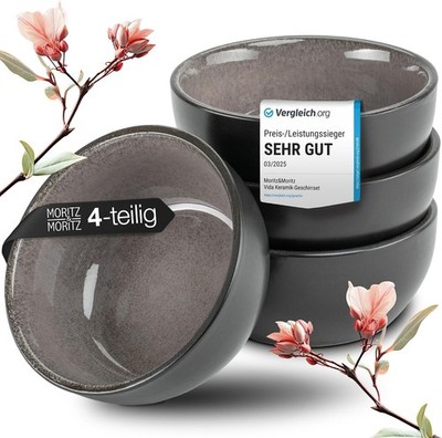 Moritz & Moritz VIDA 4x Miso Schüssel Set 12 cm Ø - Japanisches Geschirr S