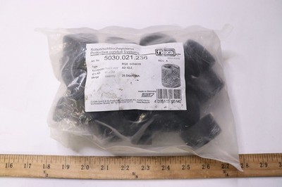 (25-Pk) Flexa FET 42PA Cable Protection Cap for Corrugated Hose Black 42.5mm OD 