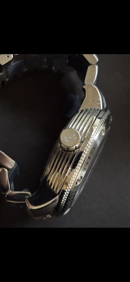 HELIX 男式 OKTO 瑞士 300M 潜水手表 全新 银色 蓝色 - S 水晶 — 第 3/4 张图片