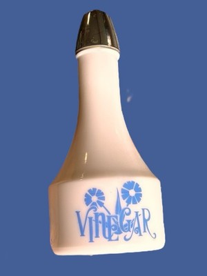 Vintage Gemco Blue Cornflower Vinegar Bottle Hard To Find Corelle Design