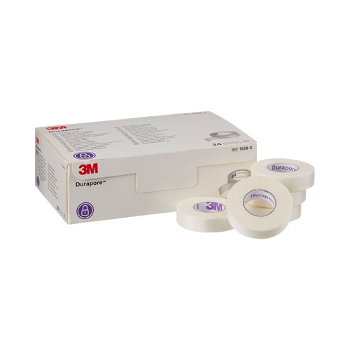 3M™ Durapore™ Seidenähnliches medizinisches Gewebeband, 1/2 Zoll x 10 Yard, weiß - Box von 24 - Bild 1 von 5