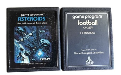 Vintage Atari 2600 Games 2 Games Football & Asteroids
