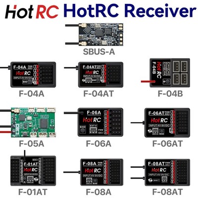 HotRC 4/5/6/8CH RC Receiver 2.4GHz PWM for CT-4A CT-6A CT-8A HT-6A HT-8A DS600