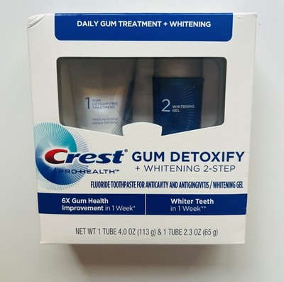 Crest Pro Health Gum Detoxify Plus Whitening Gel 2 Step Treatment HARD TO FIND