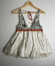 Victoria's Secret Satin Lace Silk Blend Tutu Slip Dress Coquette Babydoll M