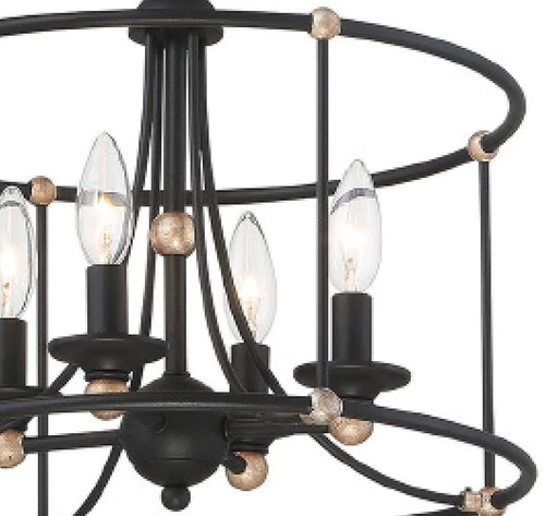 Minka Lavery 1049 Westchester County 4 Light 16"W Semi-Flush - Sand Coal with - Picture 5 of 8