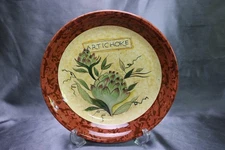 Siena Certified International 9" Artichoke Individual Pasta Bowl Cinnamon