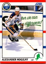 Alexander Mogilny 1990-91 Score Hockey #43 Buffalo Sabres RC Rookie Card. rookie card picture