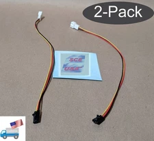 2-Pack: NEW Dell Latch Style 3pin to Standard 3pin PC Cooling Fan Adapter Cable