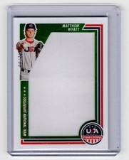 2024 Paninini Stars & Stripes Jumbo Patch Game Worn Matthew Wyatt Jersey 1 color