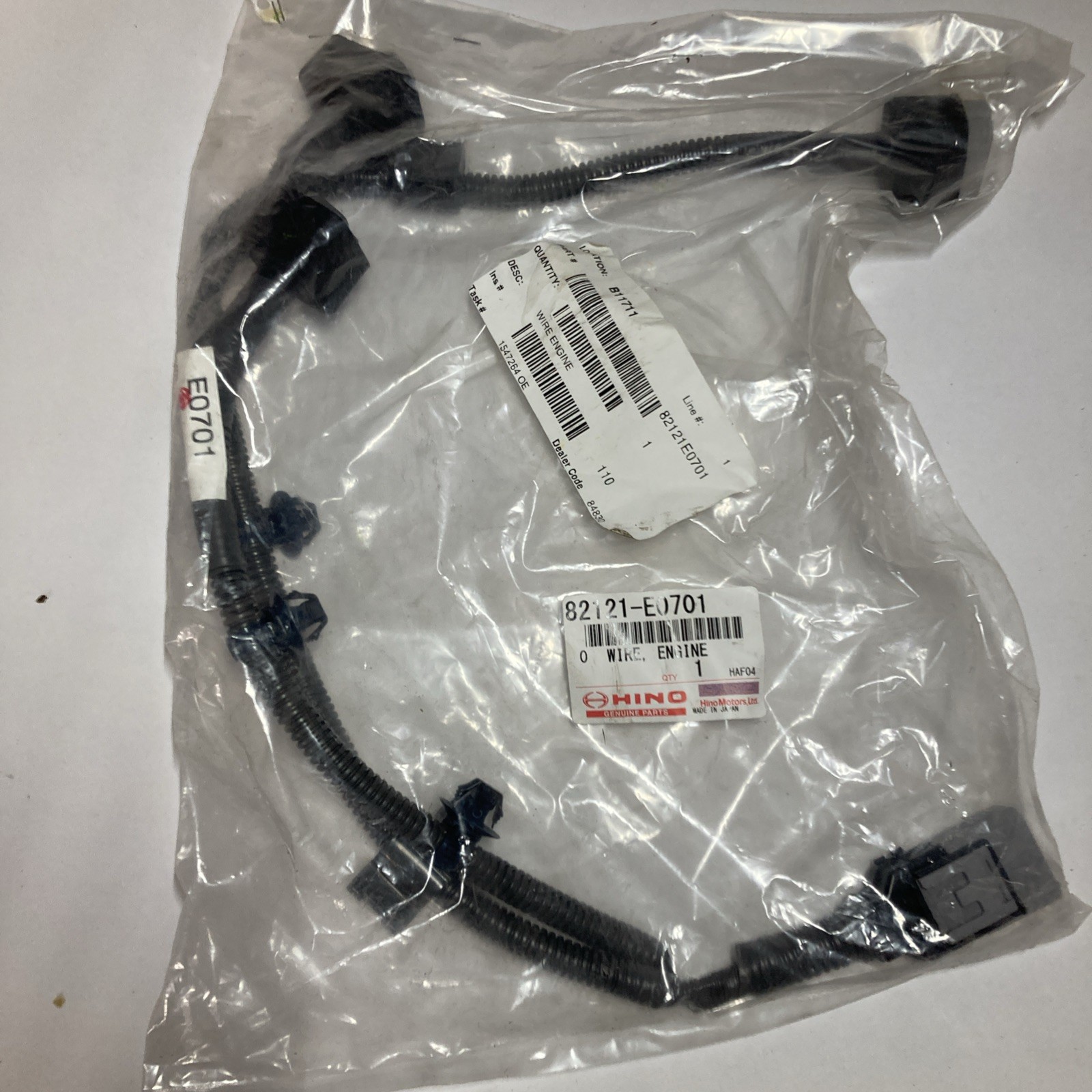 Genuine OEM Hino 82121-E0701 Engine Wiring Harness 82121E0701 image 1