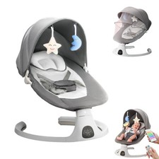 Baby Swing for Infants Bluetooth Speaker Remote Control 5 Speeds 3 Positions