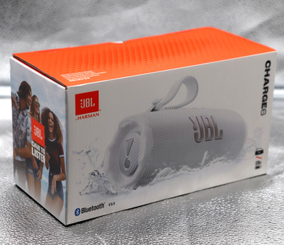 JBL Charge 6 - Bluetooth v5.4 Tragbarer Lautsprecher IP68 Wasserdicht Weiß - NEU