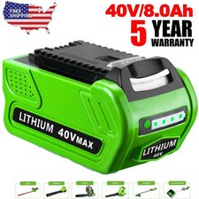 40V 8.0Ah For Greenworks G-MAX Lithium Battery 29472 29462 29252 20202 40 Volt