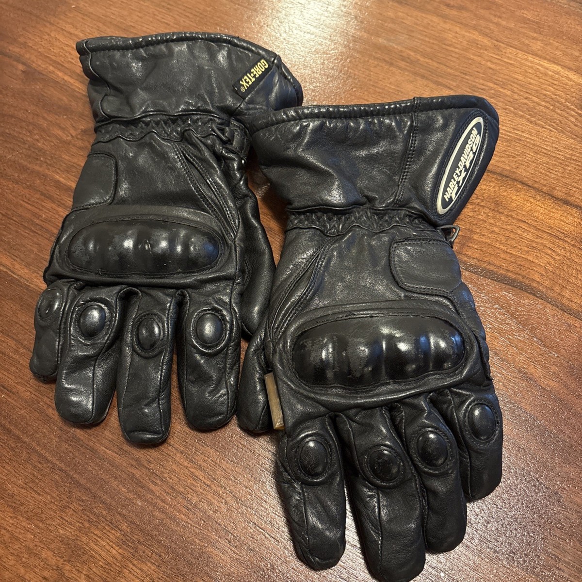 Harley Davidson Men's Black Leather Motorcycle Gloves FXRG Gore