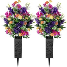 Artificial Cemetery Flowers for Grave: Memorial Day Flowers for Cemetery - Outdo