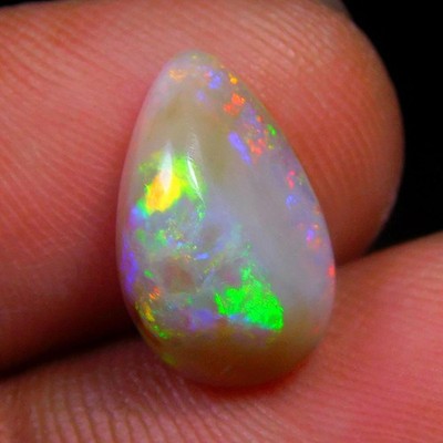 3 Ct Natural Australian Opal,  Multi Flashy Gemstone October Birthstone Gift.