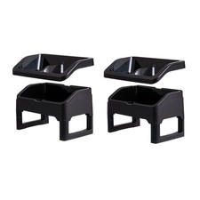 Adjustable Elevated Pet Feeder Black 2 Pk US