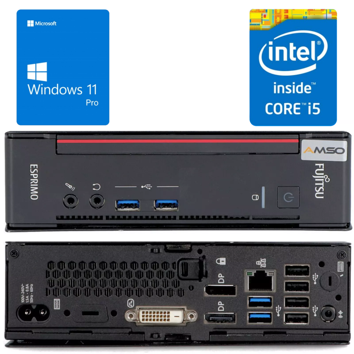 Fujitsu Esprimo Q558 micro i5-9400T (6 core) 8/16/32GB - 0