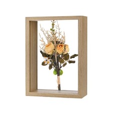 Dried Flower Frame, 5 x 7 Inch Wooden Shadow Box Frame Wood Color 
