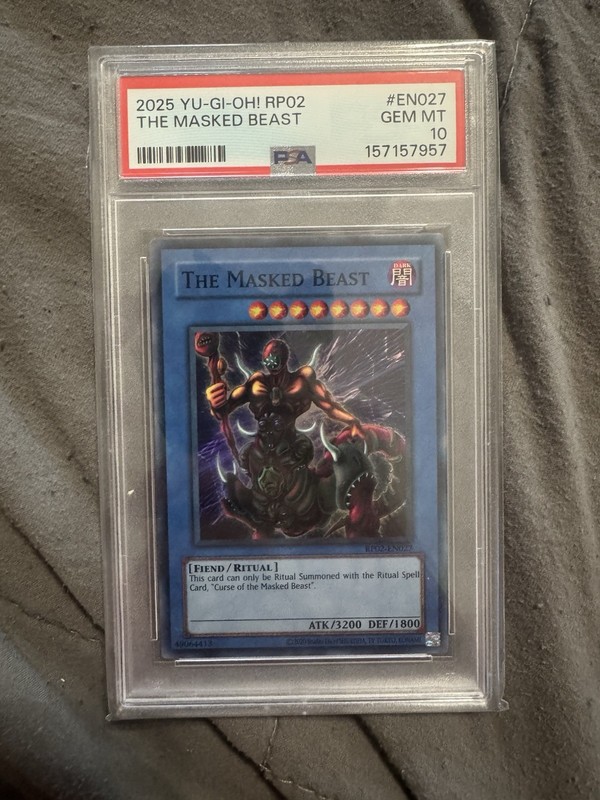 Yu-Gi-Oh 2025 Retro Pack 2 The Masked Beast RP02-EN027 PSA 10 GEM MT
