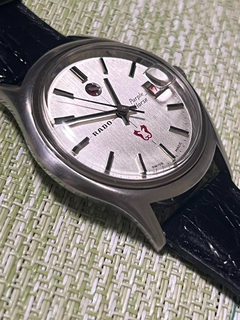 RADO Purple Horse 11794-1 自動巻き稼働品 RADO Purple Horse 11794-1 Automatic Watch Silver Dial Vintage