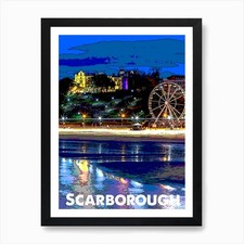 Scarborough British Holiday Art Wal Framed Wall Art Poster Canvas Print Picture