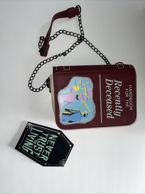 BEETLEJUICE HANDBOOK FOR THE RECENTLY DECEASED CROSSBODY PURSE HOT TOPIC WALLET