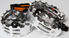 Wellgo XC-II style bear trap alloy BMX pedals 9/16" SILVER