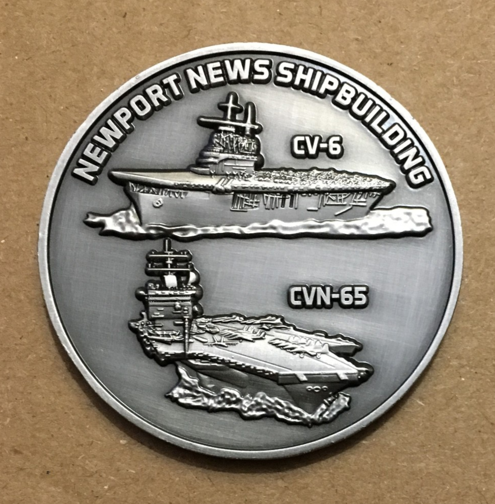 USS ENTERPRISE CVN-80 CHALLENGE COIN - '3' ENTERPRISES BUILT BY